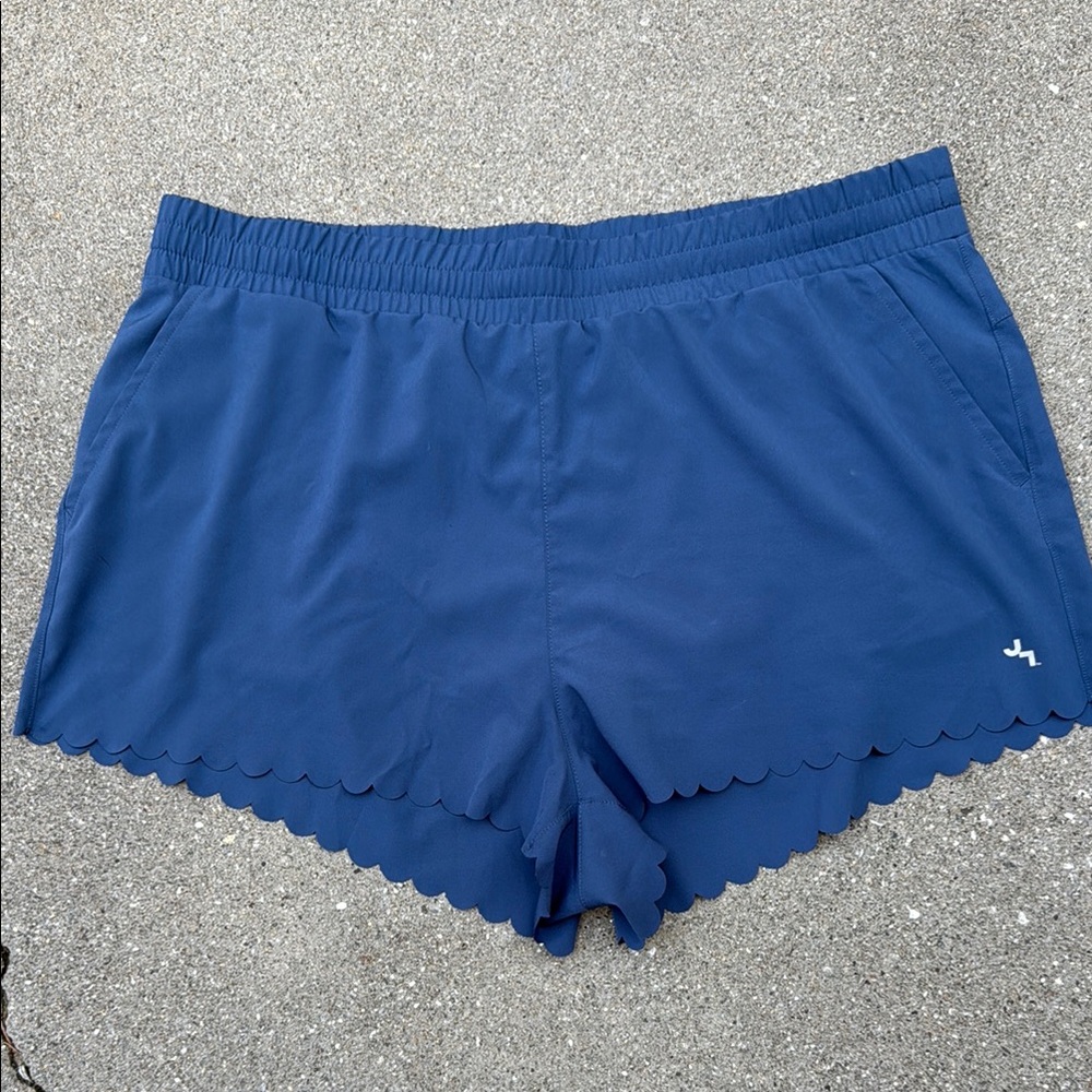 JoyLab Navy Scalloped Athletic Shorts